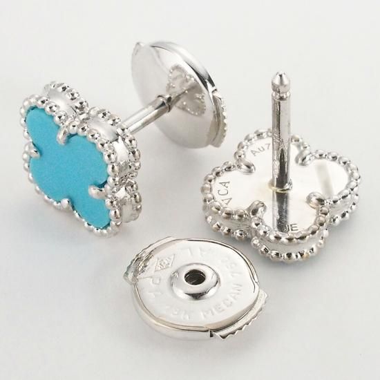 ヴァンクリーフ＆アーペル ターコイズ スウィート アルハンブラ ピアス