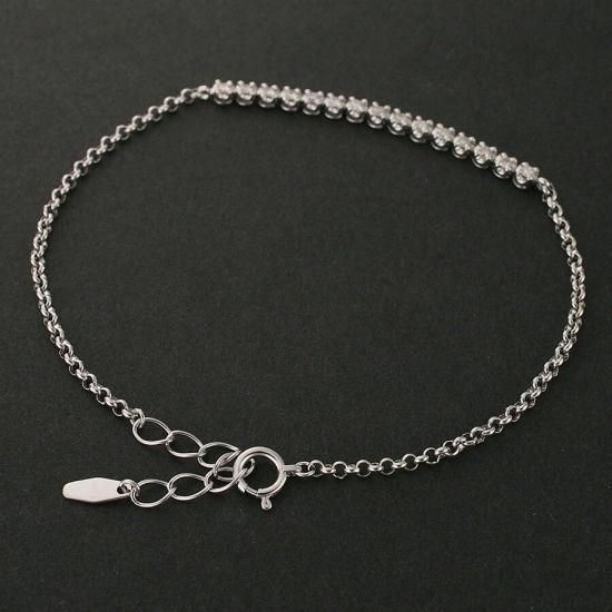 15P ダイヤモンド/0.30ct ブレスレット K18WG - ジュエリー・時計