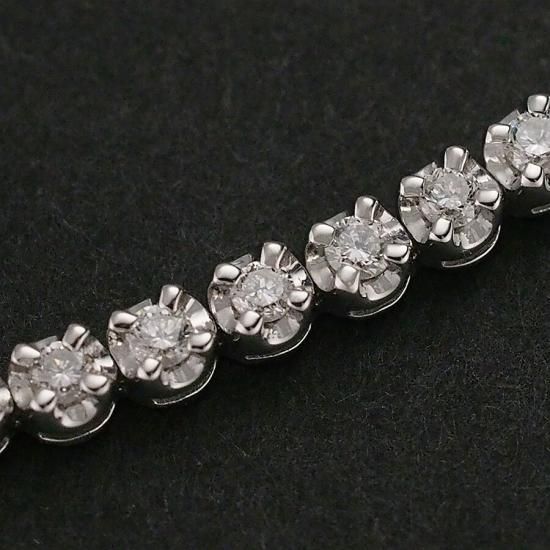 15P ダイヤモンド/0.30ct ブレスレット K18WG - ジュエリー・時計