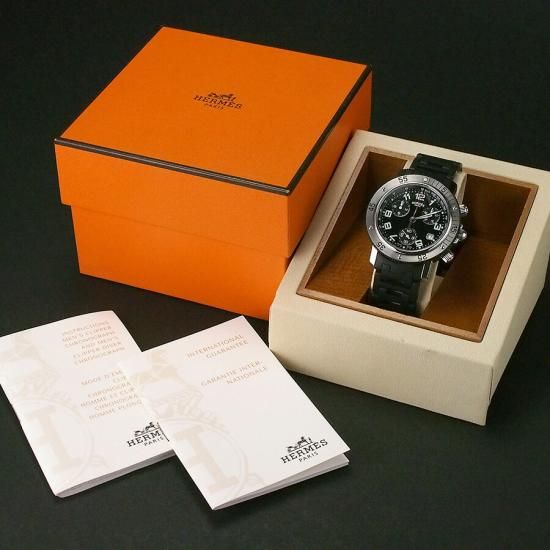エルメス クリッパー ダイバー クロノグラフ CL2.915 保証書付