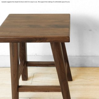 スツール 四角タイプ ウォールナット材 ウォールナット無垢材 木製椅子 シンプルでコンパクト※オーク材も選べる