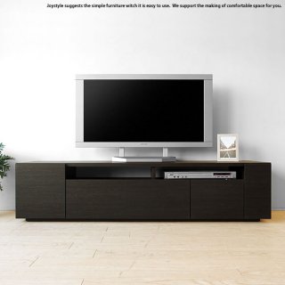 テレビ台 幅150cm ダークブラウン色 ブラック色 黒色 和モダンテイスト モノトーンコーディネート 収納力があるシンプルモダンデザインのロータイプのテレビボード