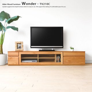 ユニットテレビボード 木製テレビ台 ユニット家具 開梱設置配送 幅210cm ホワイトオーク材 引き出しやガラス扉ユニット - JOYSTYLE  interior 本店