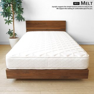 シングルベッド セミダブルベッド ダブルベッド  3サイズ ウォールナット材 ウォールナット無垢材 素材感が魅力 ベッドフレーム 桐スノコベッド 国産ベッド MELT