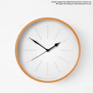 直径25.5cm メープル突板を枠に使用したナチュラルテイストな時計 様々なお部屋に合わせられるシンプルで洗練された掛け時計 置時計にもなります