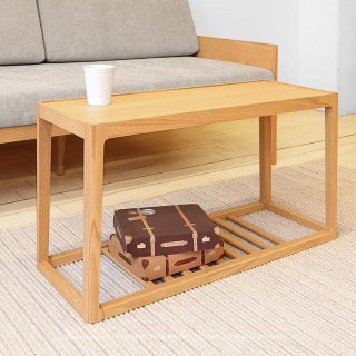 ローテーブル サイドテーブル コーヒーテーブル リビングテーブル ユニークなデザイン オーク材 オーク突板 北欧テイスト 幅80cm