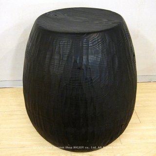 スツール 椅子 丸スツール 杉材 杉無垢材 凹凸のある仕上がり 節有材 受注生産商品 ナチュラル ブラック 和風テイスト