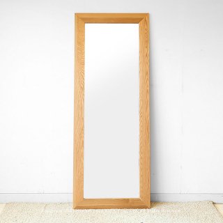 ウォールミラー 立掛けミラー 木枠の壁掛け鏡 姿見 幅49cm 幅69cm 高さ180cm ホワイトオーク材 ホワイトオーク無垢材 シンプルなスタイル