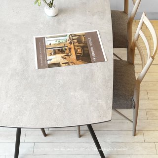 セラミック天板 ダイニングテーブル 食卓テーブル 開梱設置配送 幅90cm 幅170cm セラミック ブラックスチール脚 都会的なテーブル（※チェア別売）