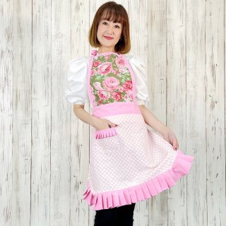 <img class='new_mark_img1' src='https://img.shop-pro.jp/img/new/icons13.gif' style='border:none;display:inline;margin:0px;padding:0px;width:auto;' />【2月販売開始予定】エプロン Vintage Roses Green