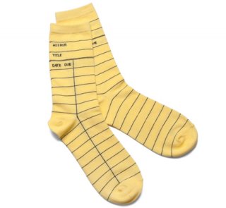 Library Card Socks (Yellow)