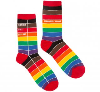 Library Card Socks (Rainbow)