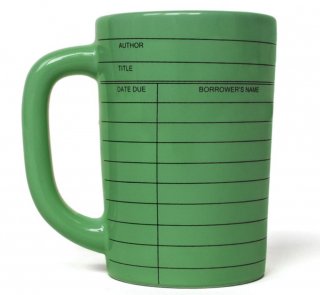 Library Card Mug (Green)