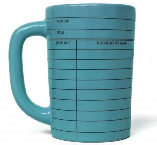 Library Card Mug (Blue)