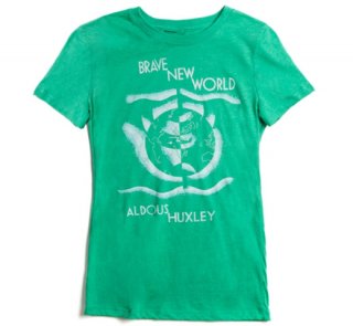 Aldous Huxley / Brave New World Tee (Green) (Womens)