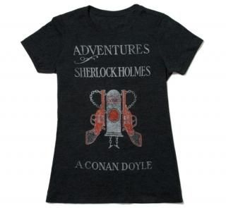 Arthur Conan Doyle / The Adventures of Sherlock Holmes Tee (Charcoal) (Womens)