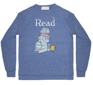 Mo Willems / Read with Elephant & Piggie, and The Pigeon Sweatshirt (Pacific Blue)