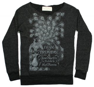 Jane Austen / Pride and Prejudice Fleece (Black Heather) (Womens)