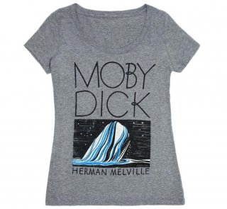 Herman Melville / Moby-Dick Scoop Neck Tee (Heather Grey) (Womens)