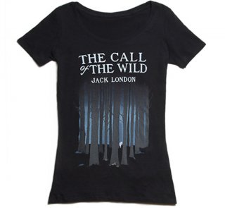 Jack London / The Call of the Wild Scoop Neck Tee (Black) (Womens)