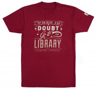 Hermione Granger / When in doubt, go to the library Tee (Gryffindor Red)