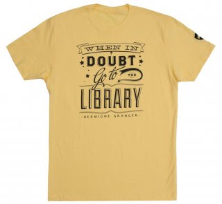 Hermione Granger / When in doubt, go to the library Tee (Hufflepuff Yellow)