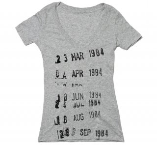 Library Card Stamp Tee (Heather Grey) (Womens)