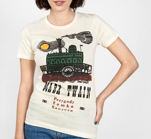 Women's T-Shirts [Out of Print] Mark Twain / Przygody Tomka Sawyera Tee (Ivory) (Womens) Out of Print マーク・トウェイン / トム・ソーヤーの冒険