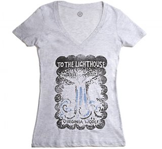 Virginia Woolf / To the Lighthouse V-Neck Tee (Oatmeal) (Womens