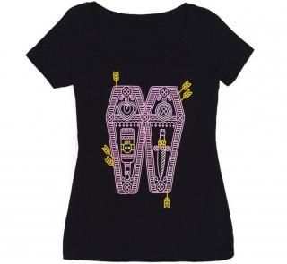Women's T-Shirts [Out of Print] William Shakespeare / Hamlet Scoop Neck Tee (Black) (Womens) William Shakespeare / ウィリアム・シェイクスピア - Out of Print