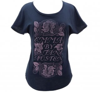 Jane Austen / Emma Relaxed Fit Tee [Gilded] (Midnight Navy) (Womens)