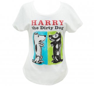 Gene Zion / Harry the Dirty Dog Relaxed Fit Tee (White) (Womens)