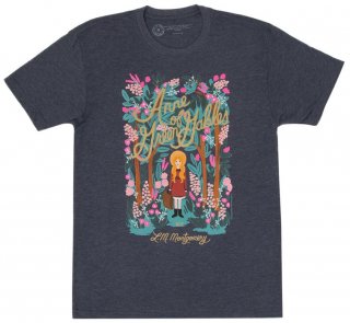 L. M. Montgomery / Anne of Green Gables Tee [Puffin in Bloom] (Vintage Navy)