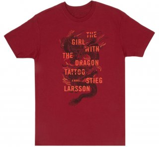 Stieg Larsson / The Girl with the Dragon Tattoo Tee (Cardinal Red)