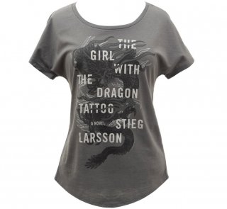 Stieg Larsson / The Girl with the Dragon Tattoo Relaxed Fit Tee (Dark Grey) (Womens)