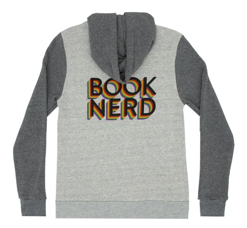 [Out of Print] Book Nerd Pride Zip Hoodie (Oatmeal/Grey) - [アウト・オブ・プリント]  ブック・ナード パーカー Out of Print] Book Nerd Pride Zip Hoodie (Oatmeal/Grey)