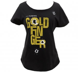 Ian Fleming / Goldfinger Relaxed Fit Tee (Black) (Womens)