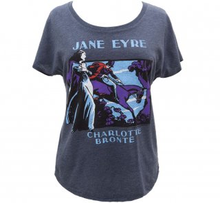 Charlotte Brontë / Jane Eyre Relaxed Fit Tee (Vintage Navy) (Womens)