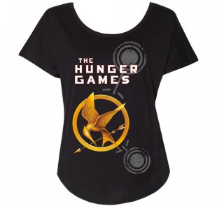 Suzanne Collins / The Hunger Games Relaxed Fit Tee (Black) (Womens)