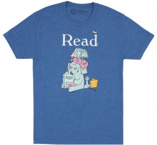 Mo Willems / Read with Elephant & Piggie, and The Pigeon Tee (Royal Blue)