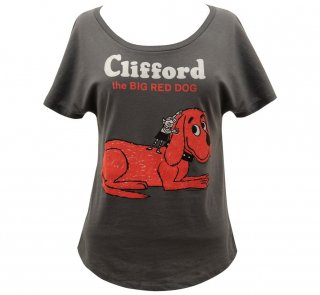 Norman Bridwell / Clifford the Big Red Dog Womens Relaxed Fit Tee (Dark Grey)<img class='new_mark_img2' src='https://img.shop-pro.jp/img/new/icons57.gif' style='border:none;display:inline;margin:0px;padding:0px;width:auto;' />