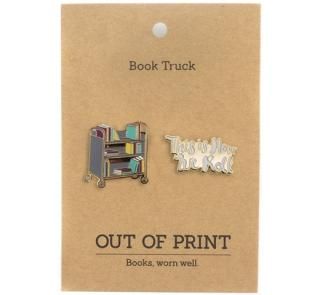 This is How We Roll Book Truck Enamel Pin Set