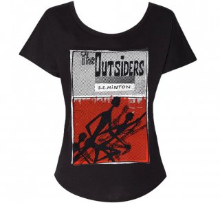 S. E. Hinton / The Outsiders Womens Relaxed Fit Tee (Black)