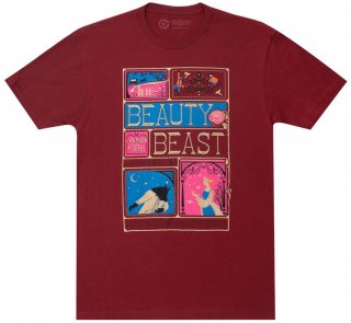 Gabrielle-Suzanne Barbot de Villeneuve / The Beauty and the Beast (MinaLima) Tee (Cardinal Red)