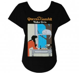 Walter Tevis / The Queen's Gambit Womens Relaxed Fit Tee (Black)
