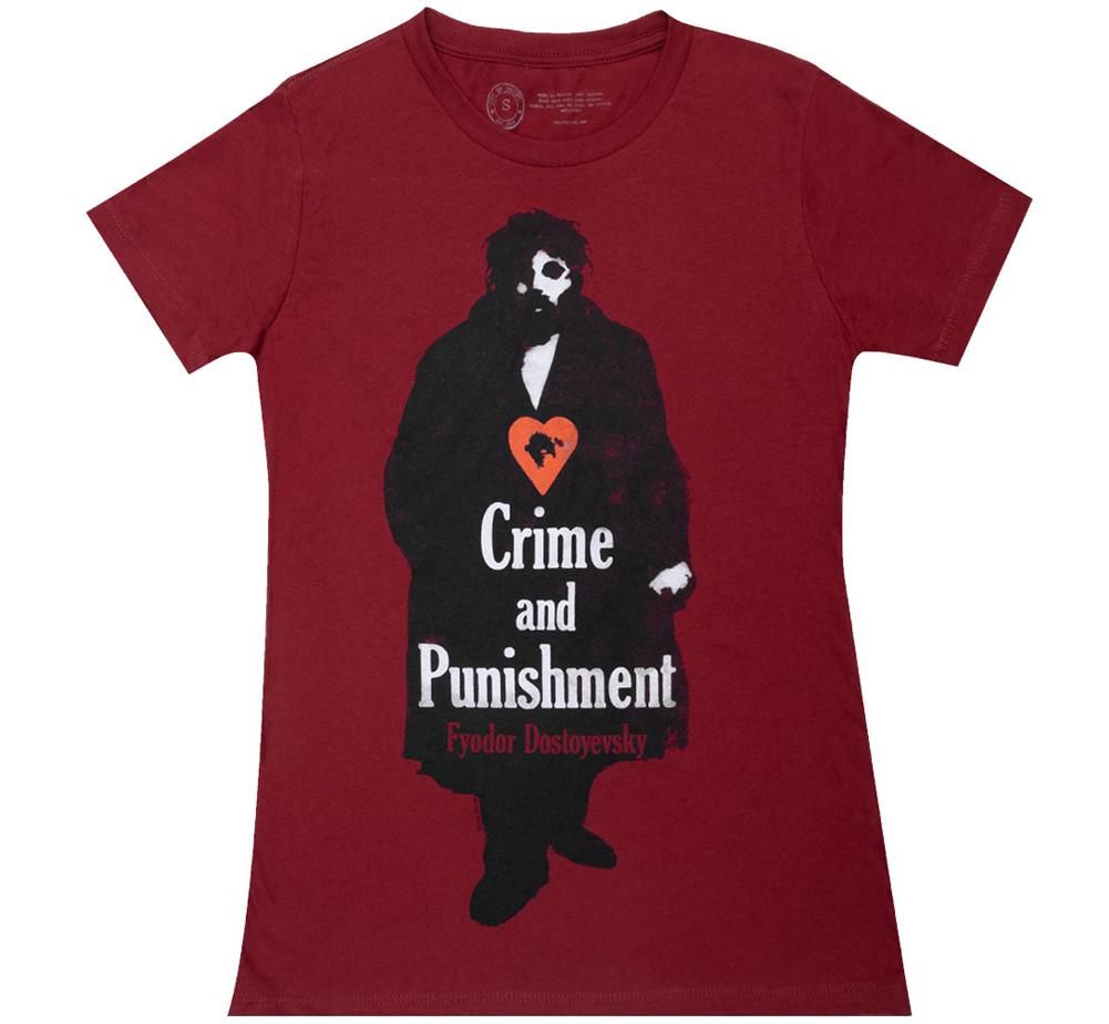 [Out of Print] Fyodor Dostoyevsky / Crime and Punishment Womens Tee (Cardinal Red) - フョードル・ドストエフスキー / 罪と罰 Tシャツ Out of Print] フョードル・ドストエフスキー / 罪と罰