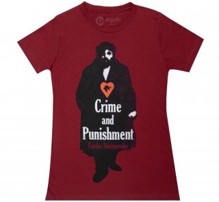 Fyodor Dostoyevsky / Crime and Punishment Womens Tee (Cardinal Red)
