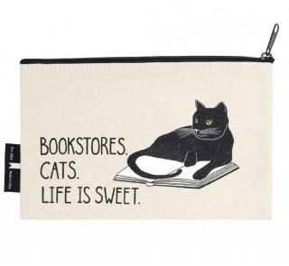 Bookstores. Cats. Life is Sweet. Pouch