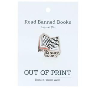 Read Banned Books Enamel Pin