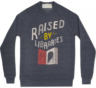 Raised by Libraries Sweatshirt (Navy Blue)